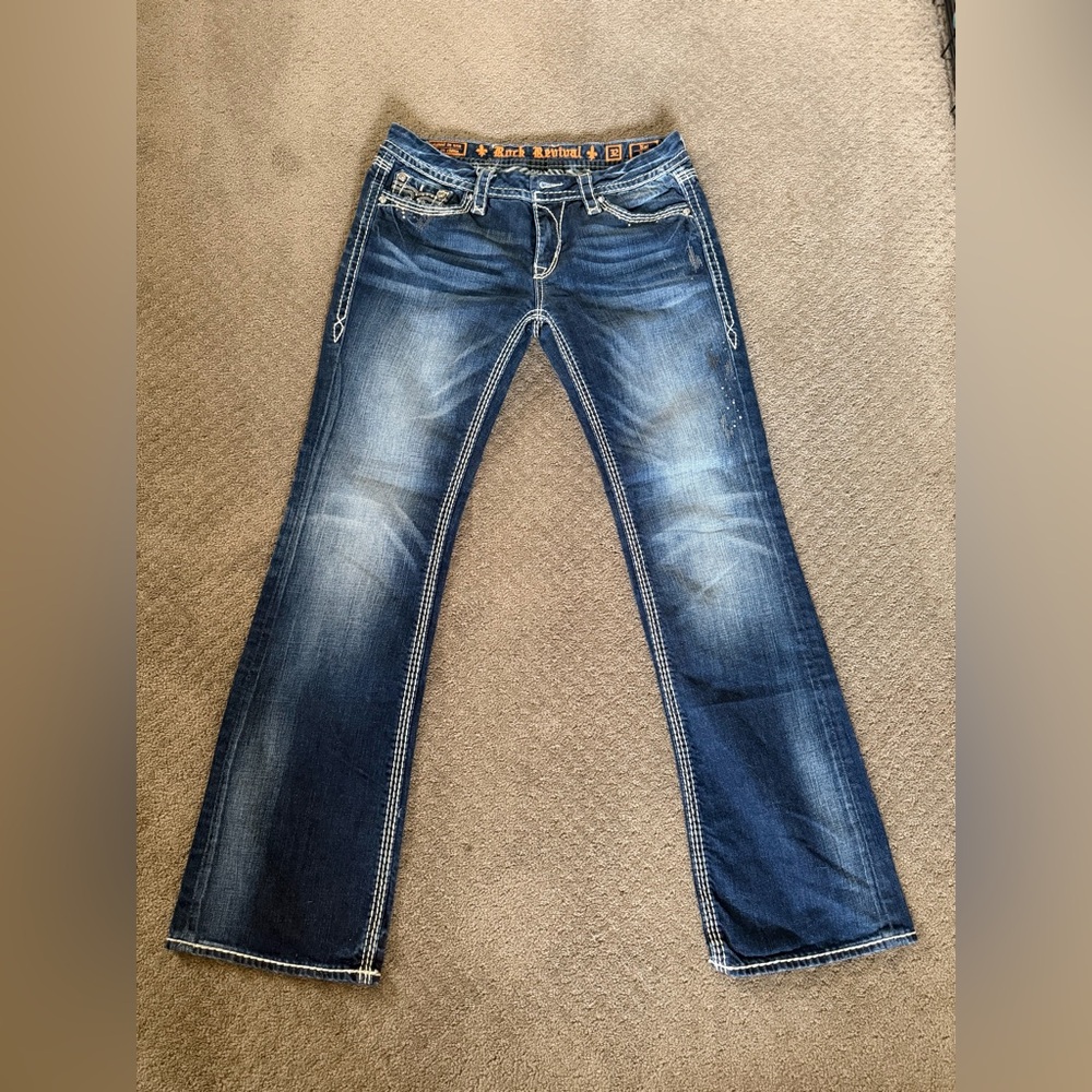 Rock Revival Women's Dark Blue Boot Cut Jeans
